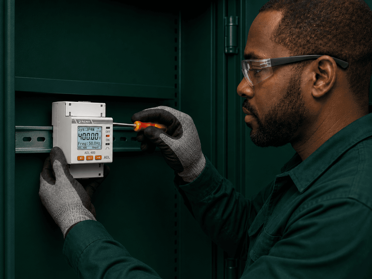 Electrician installing Power Splitter